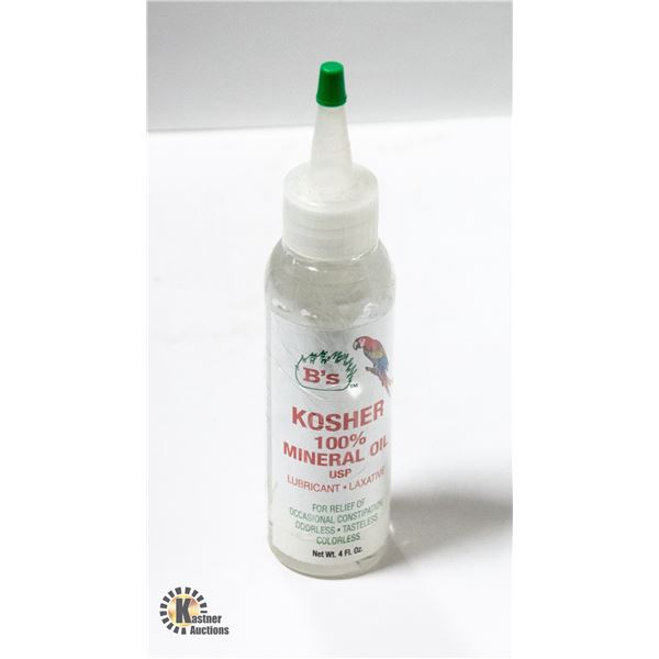 BRAND NEW 4OZ B'S KOSHER MINERAL OIL