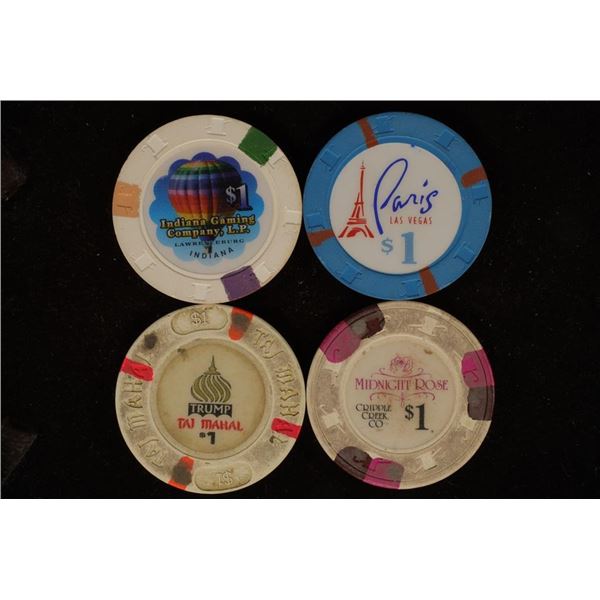 4-$1 PLASTIC CASINO GAMING TOKENS: IMPERIAL