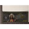 Image 1 : GOLD FOIL 2020 JESUS CHRIST ON US $100 BILL CU