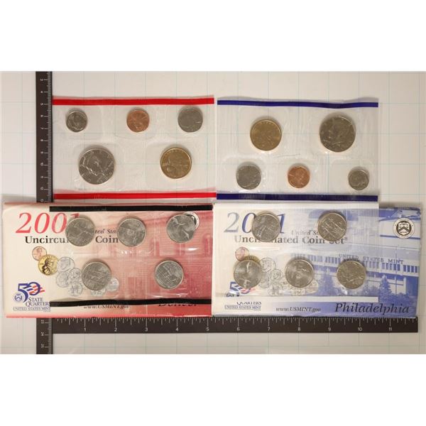 2001 US MINT SET (UNC) P/D (WITH ENVELOPE)