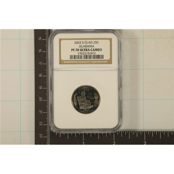 2003-S CLAD ALABAMA QUARTER NGC PF70 ULTRA CAMEO