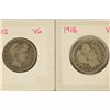 Image 1 : 1902 VG & 1915 VG SILVER BARBER QUARTERS