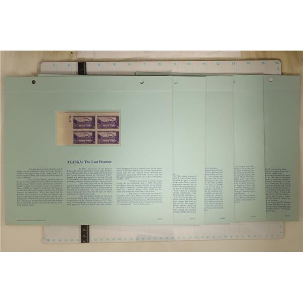 5-BLOCKS OF 4 UNCANCELLED POSTAGE STAMPS ON