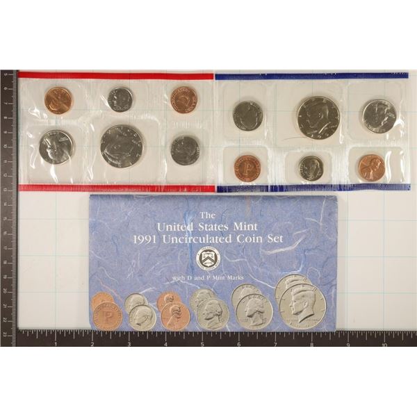 1991 US MINT SET (UNC) P/D (WITH ENVELOPE)