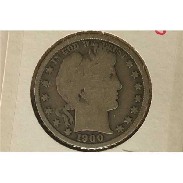 1900 SILVER BARBER HALF DOLLAR
