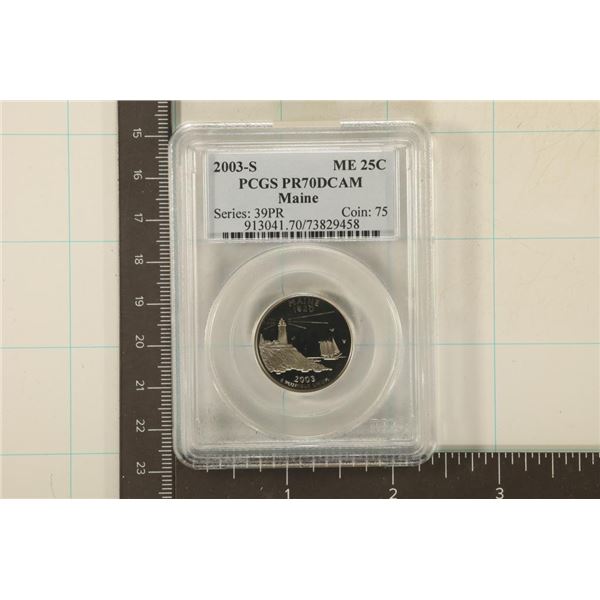 2003-S MAINE US QUARTER PCGS PR70 DCAM