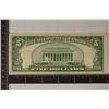 Image 2 : 1953-A US $5 SILVER CERTIFICATE BLUE SEAL