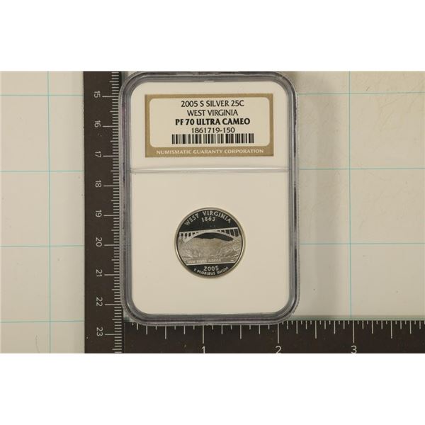 2005-S SILVER WEST VIRGINIA QUARTER NGC PF70 ULTRA