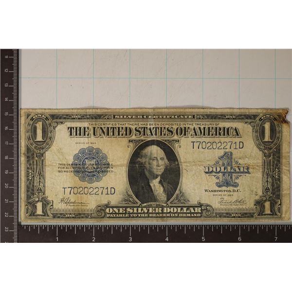 1923 US LARGE SIZE $1 SILVER CERTIFICATE BLUE SEAL