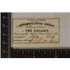 1864 CONFEDERATE STATES OF AMERICA $2 BOND COUPON