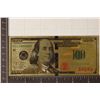 Image 1 : GOLD FOIL REPLICA OF A US $100 FRN CRISP UNC