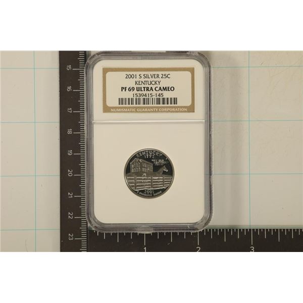 2001-S SILVER KENTUCKY QUARTER NGC PF69