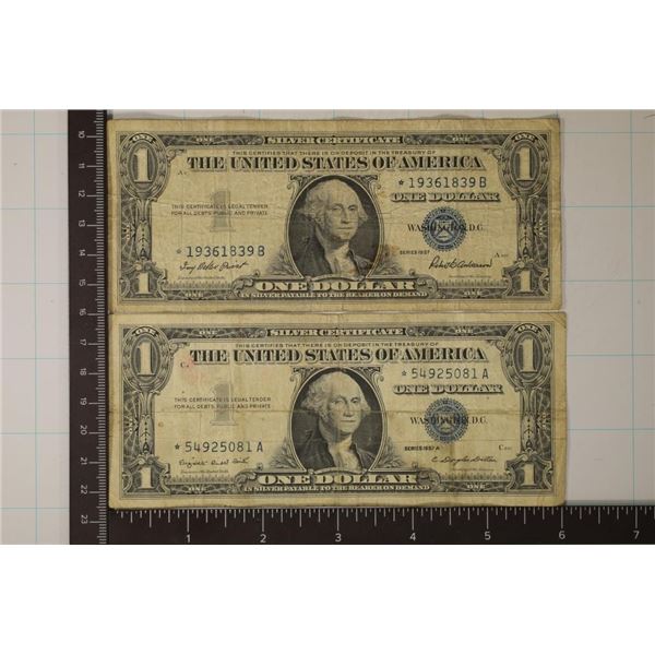 1957 & 1957-A US $1 SILVER CERTIFICATE STAR NOTES