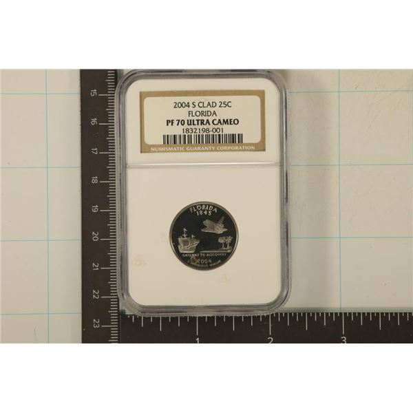 2004-S CLAD FLORIDA QUARTER NGC PF70 ULTRA CAMEO