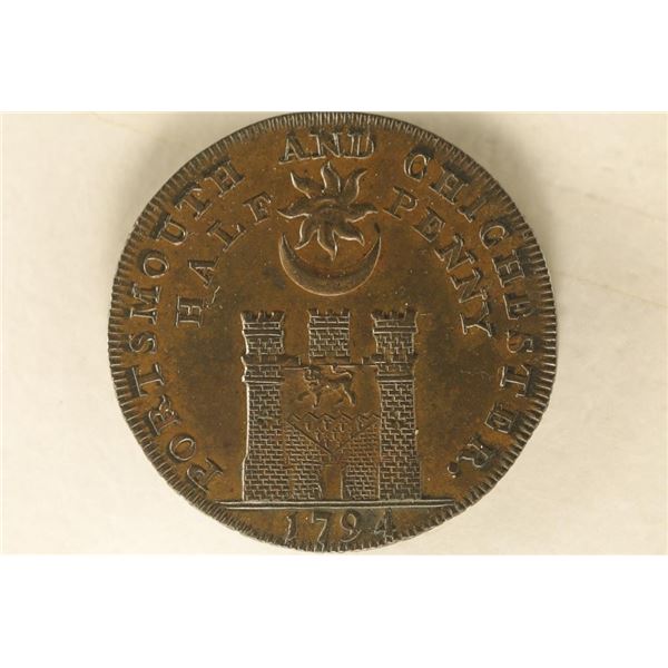 1794 CONDER TOKEN. THEY R MOSTLY 18TH CENTURY