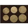 Image 2 : 6 SILVER DIME SIZED OTTOMAN EMPIRE PARA COINS: