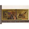 Image 1 : GOLD FOIL 2024 TRUMP CRISP UNC BILL "ALL ABOARD