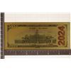Image 2 : GOLD FOIL 2024 TRUMP CRISP UNC BILL "ALL ABOARD
