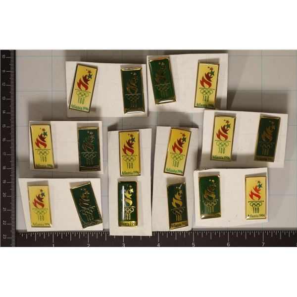 6-1996 ATLANTA OLYMPIC PIN BACKS COLORIZED IN