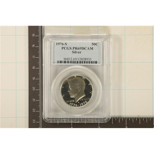 1976-S SILVER KENNEDY HALF DOLLAR PCGS PR69 DCAM