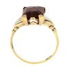 Image 8 : Antique Art Nouveau 14k TT Gold 3 ctw Emerald Cut Rhodolite Garnet Solitaire Rin