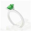 Image 9 : Vintage 14K White Gold 0.71 ctw FINE Pear Colombian Emerald Solitaire Bypass Rin