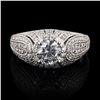 Image 1 : 0.91 ctw CENTER Diamond Platinum Ring (1.51 ctw Diamonds)