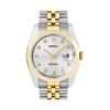 Image 2 : Rolex Mens Two Tone Sapphire Quickset Silver Jubilee Diamond Dial Datejust With