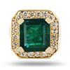 Image 1 : 8.45 ctw Emerald and 1.15 ctw Diamond 18K Yellow Gold Ring
