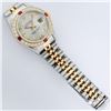 Image 7 : Rolex Ladies Quickset Two Tone 18K Yellow Gold And Steel Silver Diamond And Ruby
