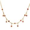 Image 5 : 14k Rose Gold 0.80 ctw Round Bezel Ruby w/ Dangle Adjustable Cable Chain Necklac