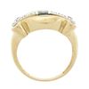 Image 7 : 14K TT Gold.92 ctw Oval Sapphire Solitaire Diamond Ruby Sideways Scroll Band Rin