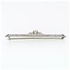 Image 5 : Antique Art Deco Platinum 7.24 ctw Diamond Large Sapphire Filigree Brooch Pin