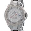 Image 5 : Rolex Mens Stainless Steel Platinum Dial 40MM Yacht Master Wristwatch