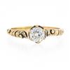 Image 4 : Antique Victorian 14k Gold 0.46 ctw GIA Old European Diamond Petite Solitaire Ri