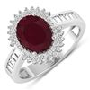 Image 1 : 14KT White Gold 2.3ctw Ruby and Diamond Ring