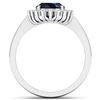 Image 4 : 14KT White Gold 1.30ct Blue Sapphire and Diamond Ring