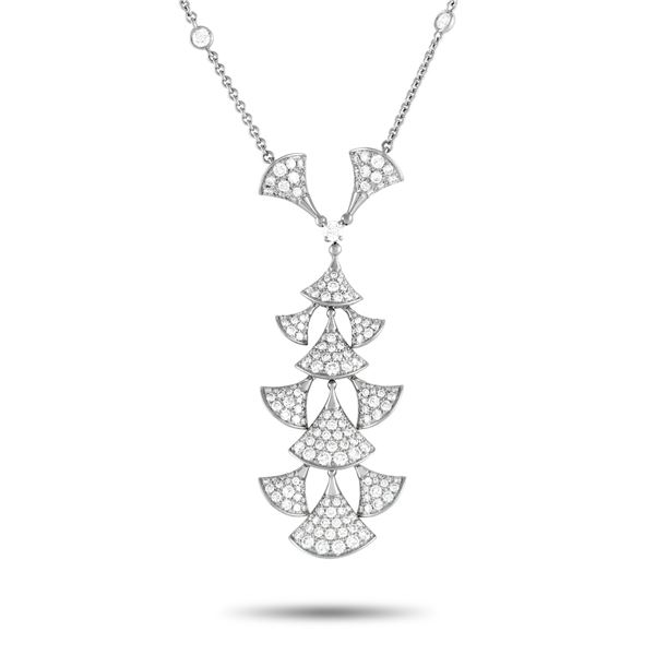 Bvlgari Diva's Dream 18K White Gold 3.75ct Diamond Necklace