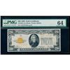 Image 1 : 1928 $20 Gold Certificate PMG 64