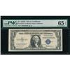 Image 1 : 1935F $1 STAR Silver Certificate PMG 65EPQ