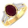 Image 1 : 14KT Yellow Gold 2.3ctw Ruby and Diamond Ring