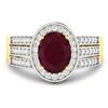 Image 3 : 14KT Yellow Gold 2.3ctw Ruby and Diamond Ring