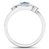Image 4 : 14KT White Gold 0.51ctw Aquamarine and Diamond Ring