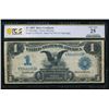 Image 1 : 1899 $1 Black Eagle Silver Certificate PCGS 25