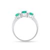 Image 3 : 14KT White Gold 1.85ctw Emerald and Diamond Ring