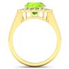Image 4 : 14KT Yellow Gold 2.3ctw Peridot and Diamond Ring
