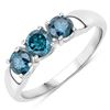 14KT White Gold 1.03ctw Blue Diamond Ring