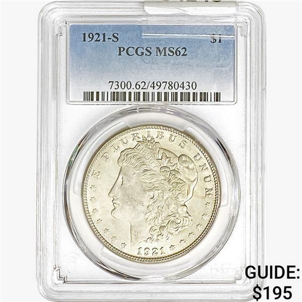 1921-S Morgan Silver Dollar PCGS MS62
