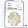 Image 1 : 1926 Silver Peace Dollar NGC MS63