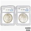 Image 1 : [2]1881-1882 Morgan Silver Dollar ICG MS63
